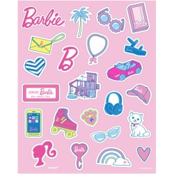 4 hojas de pegatinas de Barbie. n�1