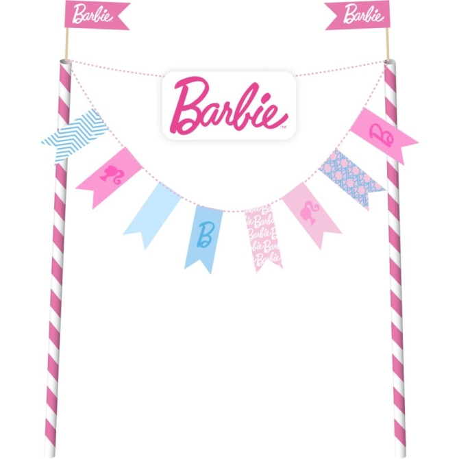 Guirnalda de Barbie para decorar pasteles 