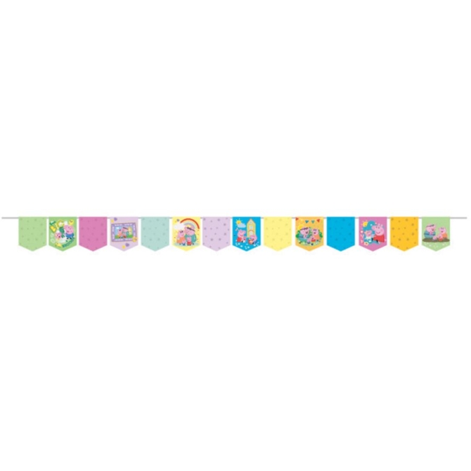 Guirnalda de banderines de Peppa Pig 