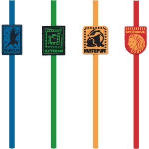 8 pajitas de las casas de Harry Potter