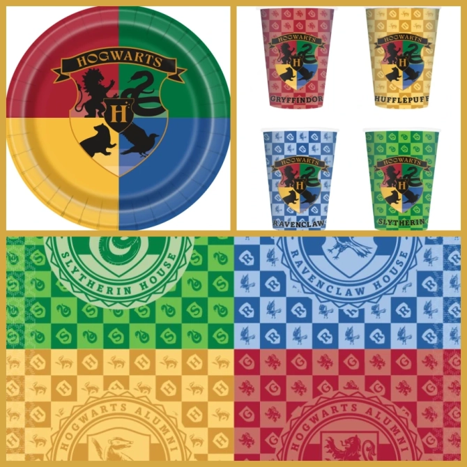 Caja de fiesta de las casas de Harry Potter 