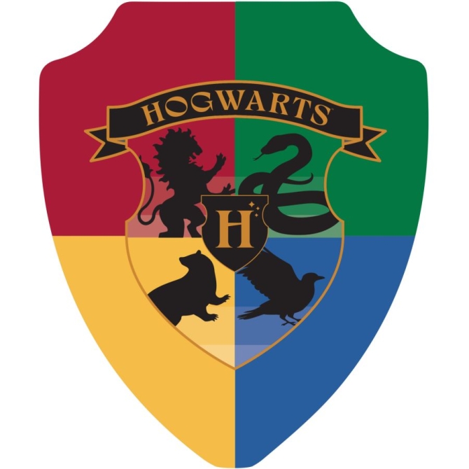 Globo de helio de papel de aluminio con el escudo de Hogwarts de Harry Potter 