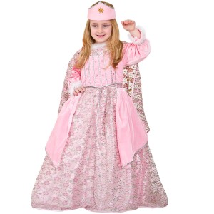 Disfraz de Princesa de terciopelo rosa Deluxe