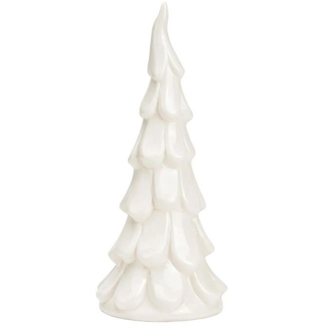 Adorno navide�o � �rbol de Navidad de cer�mica blanca � 24 cm 