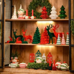 Adorno navide�o � �rbol de Navidad de cer�mica blanca � 24 cm. n�1