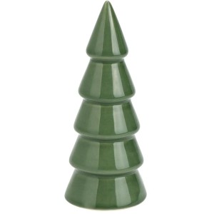 Adorno navideño – Árbol de Navidad de cerámica verde – 13 cm
