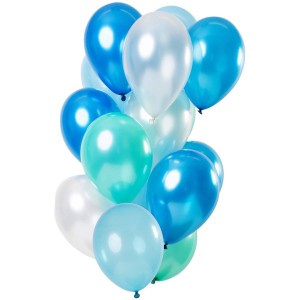 Ramo de 15 Globos Azul Celeste Metalizado