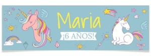 Bandera personalizada - Licorne Rainbow