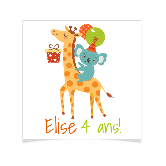 8 Tatuajes para personalizar - Giraffe Happy 