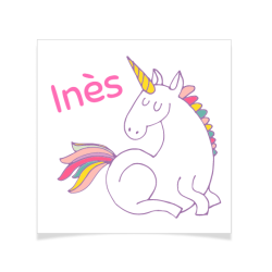 8 Tatuajes para personalizar - Rainbow Unicorn. n1