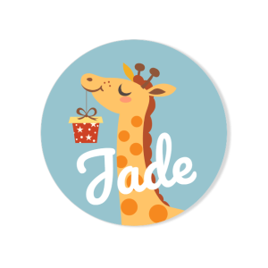 Chapa para personalizar - Girafe Happy Birthday