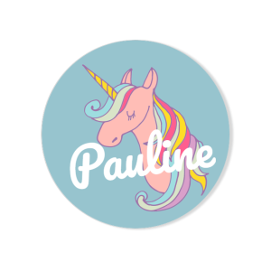 Chapa para personalizar - Unicornio Rainbow