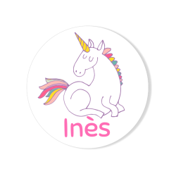 Chapa para personalizar - Unicornio Rainbow. n1