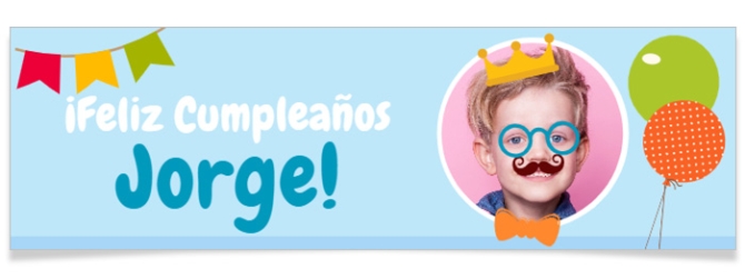 Banner para personalizar - Fotomatón Niño 