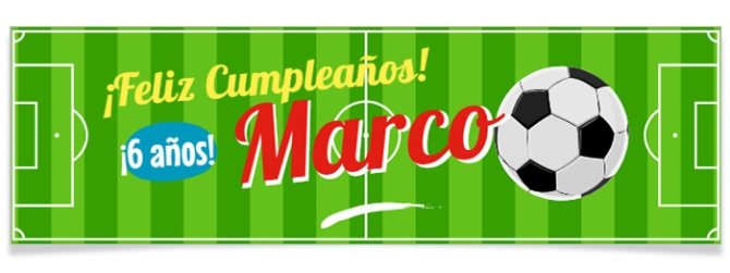 Banner para personalizar - Campo de ftbol 