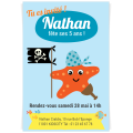 Invitacin para personalizar - Pirate Ahoy! estrella