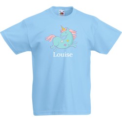 Camiseta para personalizar - Unicornio Azul. n1