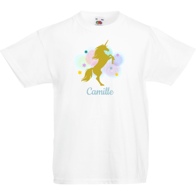 Camiseta para personalizar - Unicornio Dorado 