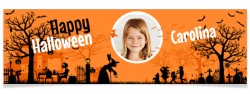 Bandera personalizada - Halloween Silueta Foto. n1