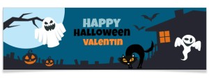 Bandera personalizada - Halloween Haunted House