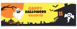 Bandera personalizada - Halloween Haunted House. n1