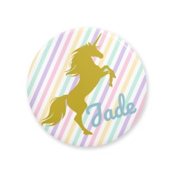 Chapa para personalizar - Unicorn Gold. n2