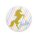 Chapa para personalizar - Unicorn Gold Stripe