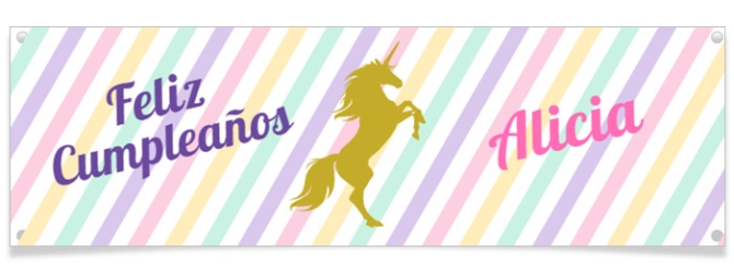 Bandera personalizada - Unicorno Oro 