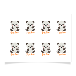8 Tatuajes para personalizar - Panda. n°1