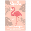 Invitacin para personalizar - Pink Flamingo Ambiance Rose