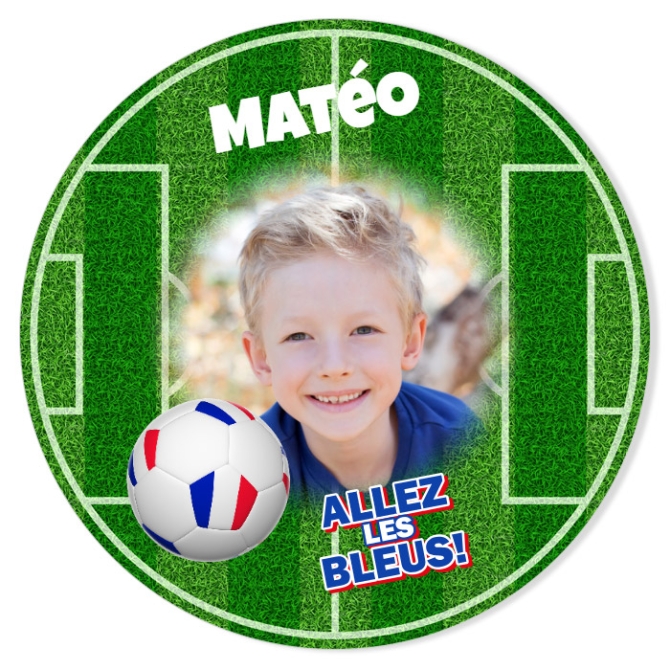 Fotocroc para personalizar - Campo de ftbol Allez les Bleus 