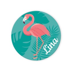Discos para cupcakes para personalizar - Flamenco Rosa. n°2