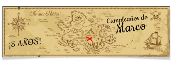 Bandera personalizada - Treasure Map 