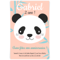 Invitación para personalizar - Panda Rosa
