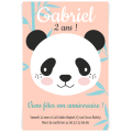 Invitacin para personalizar - Panda Rosa