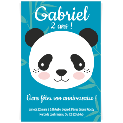 Invitación a personalizar - Panda. n°1