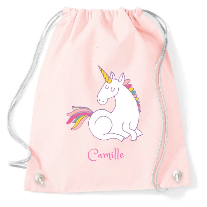 Bolsa de actividades para personalizar - Unicornio blanco 