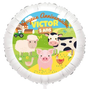 Globo para personalizar - Animales de granja