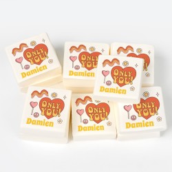 12 Malvaviscos personalizados - Only you. n1
