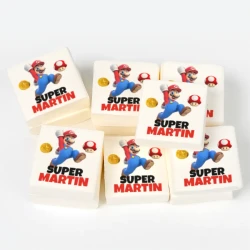 12 Malvaviscos personalizados - Mario. n1