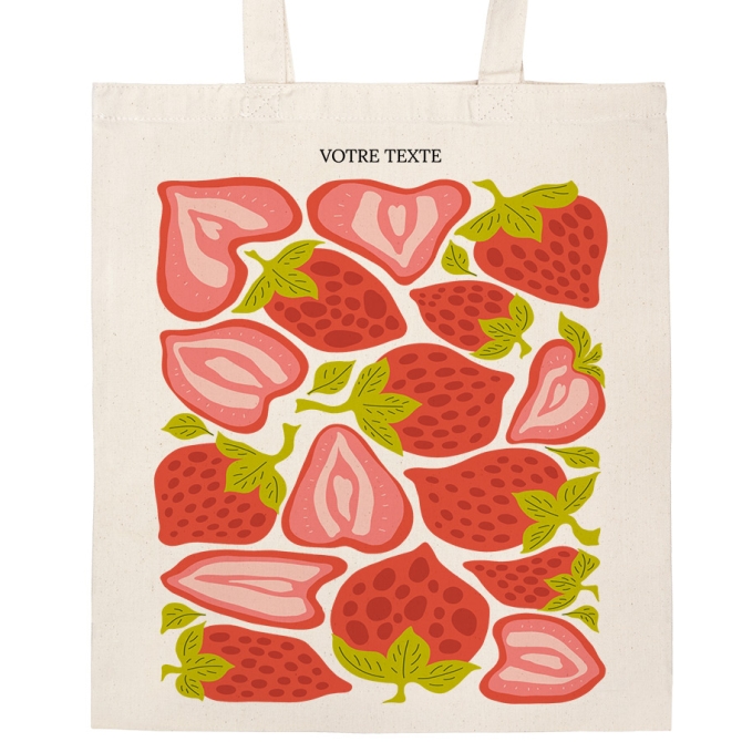 Tote bag para personalizar - Fresas 