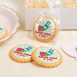 Galleta personalizada - Super conejo. n1