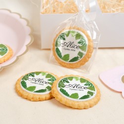 Galleta personalizada - Hojas Tropicales. n1