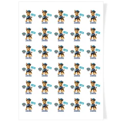 Discos de cupcakes para personalizar - Paw Patrol Chase. n°1