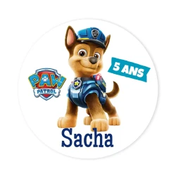 Discos de cupcakes para personalizar - Paw Patrol Chase. n°2