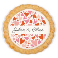 Galleta personalizada - Corazones