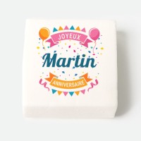 12 Malvaviscos Personalizados - Feliz Cumpleaos
