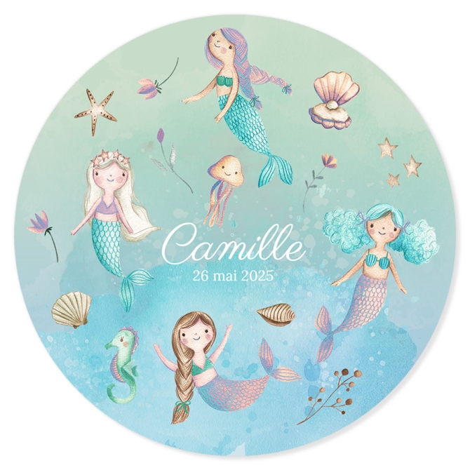 Fotocroc para personalizar - Sirenas Pastel 