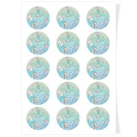 Discos para cupcakes para personalizar - Pastel Sirena