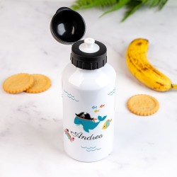 Botella de agua personalizada - Ballena pirata. n3